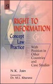 Right to Information: Concept, Law and Practice / Jain, N.K. 
