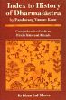 Index to History of Dharmasastra by Pandurang Vaman Kane: Comprehensive Guide to Hindu Rites and Rituals /  Khera, Krishan Lal 