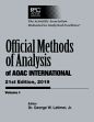 The Official Methods of Analysis of AOAC International, 3 Volumes (21st Edition, 2019) /  Latimer, Dr. George (Jr.) (Ed.)