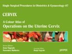 Single Surgical Procedures in Obstetrics and Gynaecology-07: Cervix-A Colour Atlas of Operations on the Uterine Cervix /  Nagrath, Arun & Malhotra, Narendra 